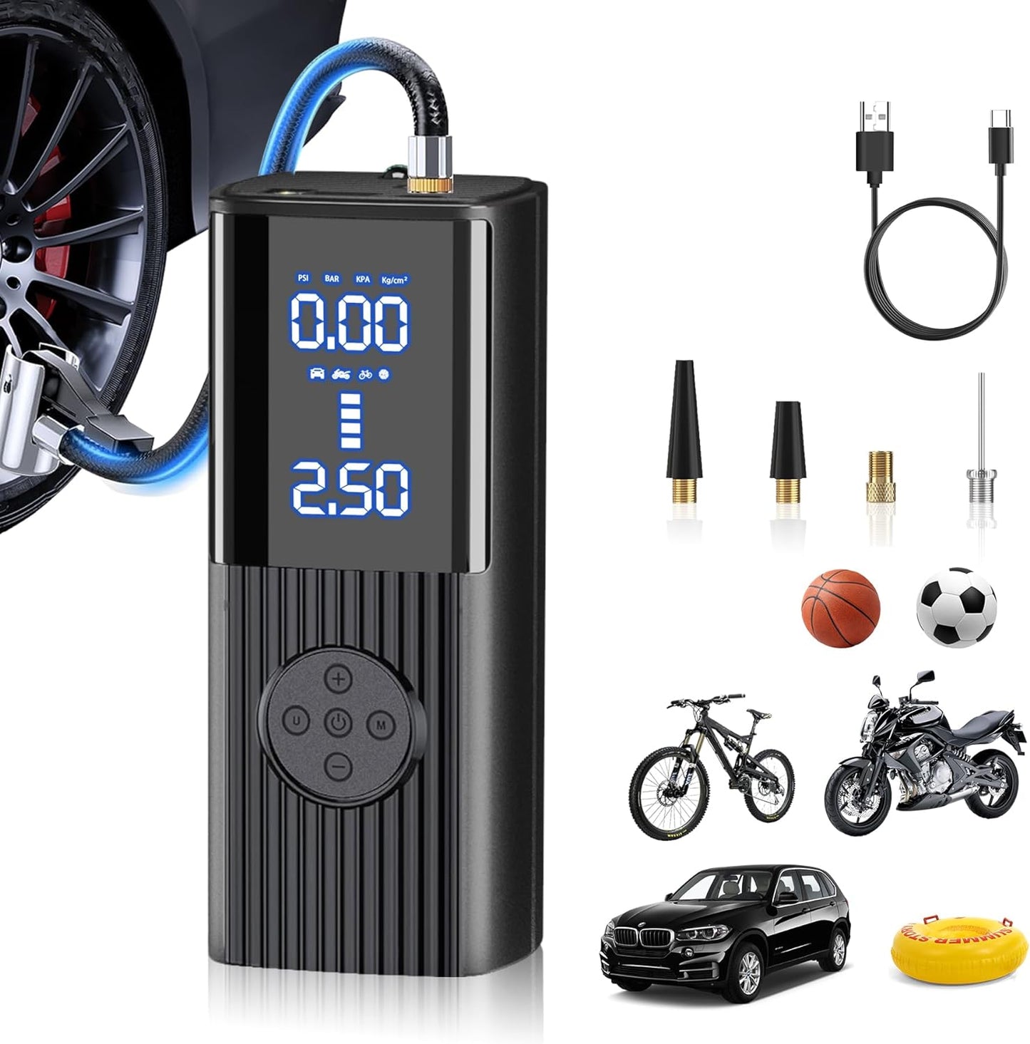 User Tire Inflator Portable Air Compressor